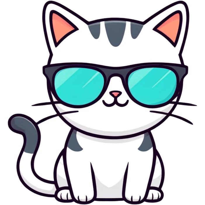 Cat with sunglasses emoji