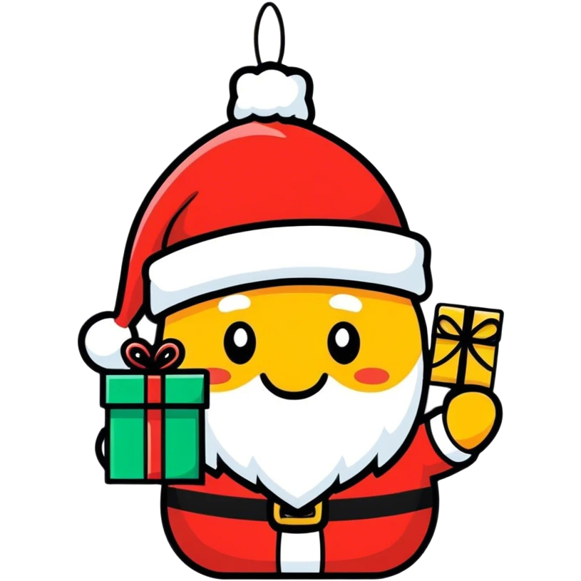 Pink Christmas stuff emoji