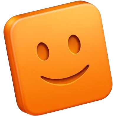 orange square with shadow emoji