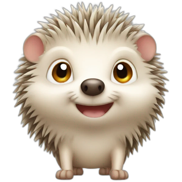 Cute cartoon hedgehog  emoji