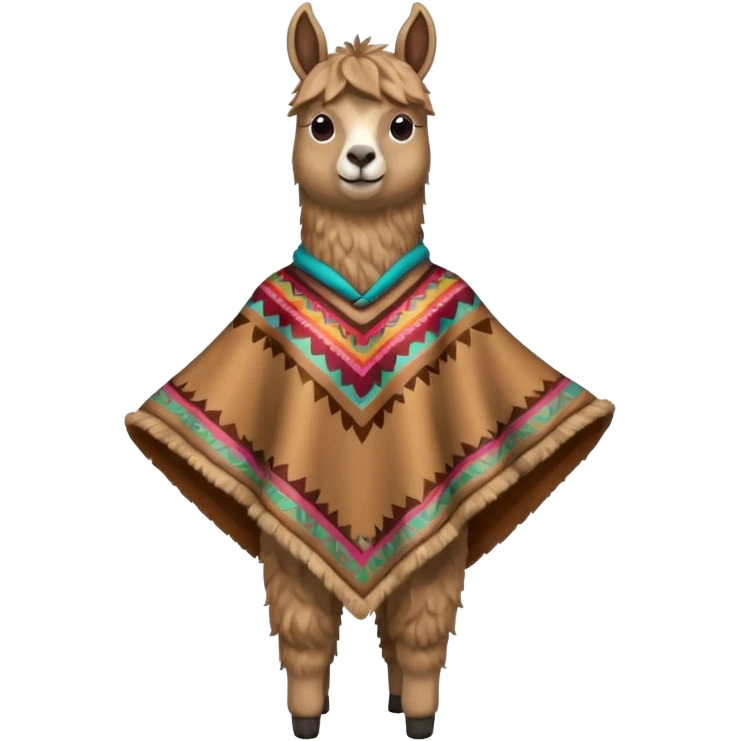 Llama con poncho emoji