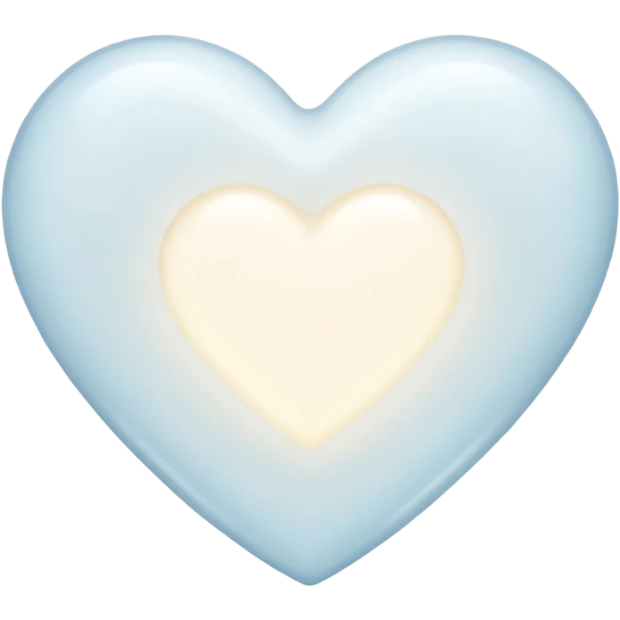 white heart with a soft glow emoji