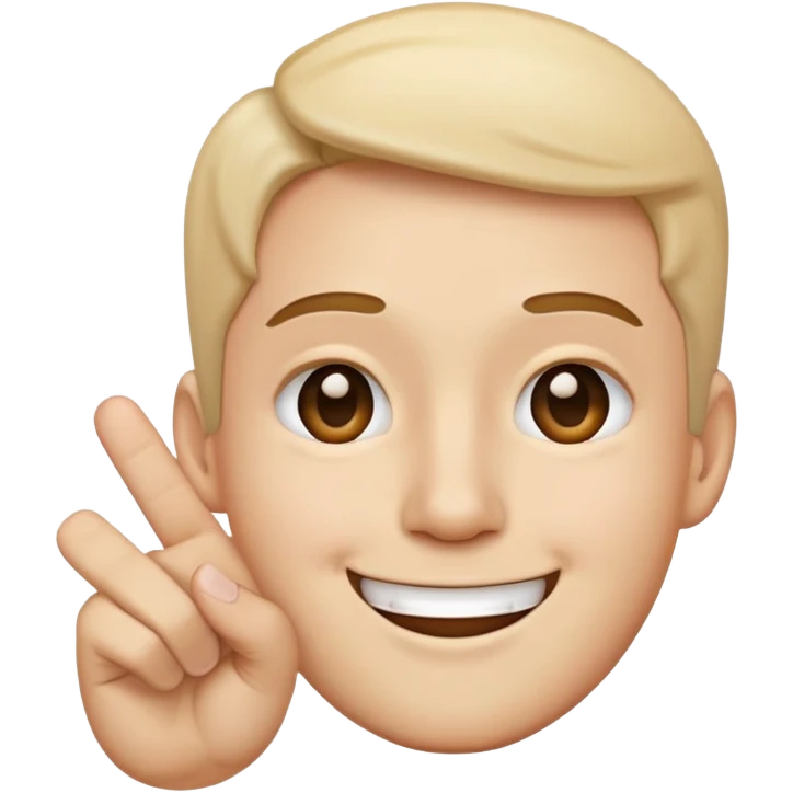 A Sigma Face ￼ emoji with show fingers on the cheek emoji