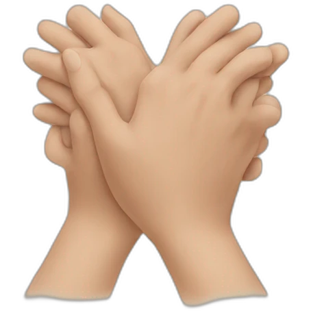 two hands hugging emoji