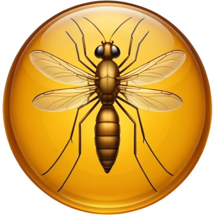 Amber-trapped mosquito emoji