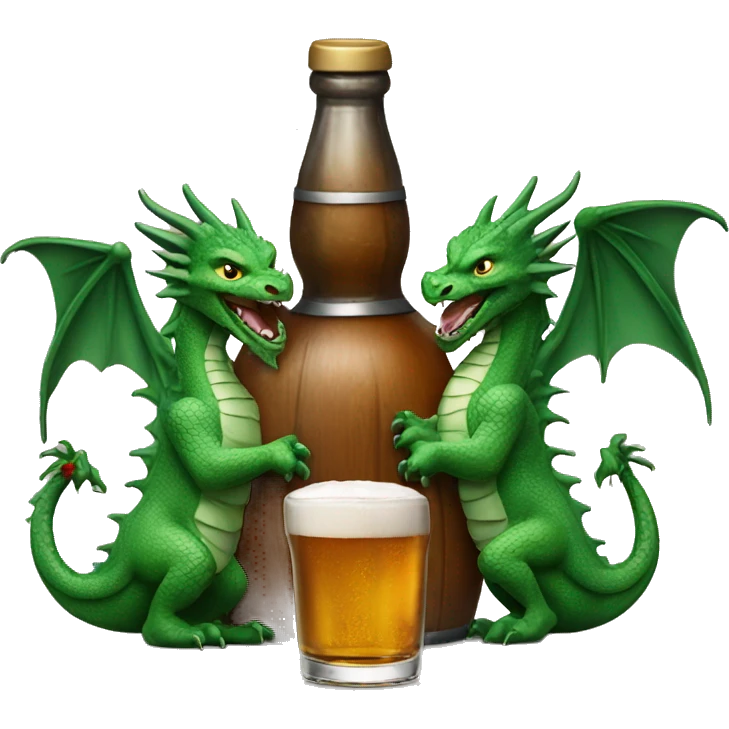 Three dragons drinking Jameson  emoji