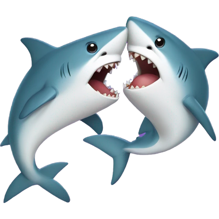 gay sharks kissing emoji