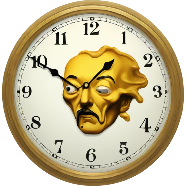 Salvador Dali Melting clock emoji