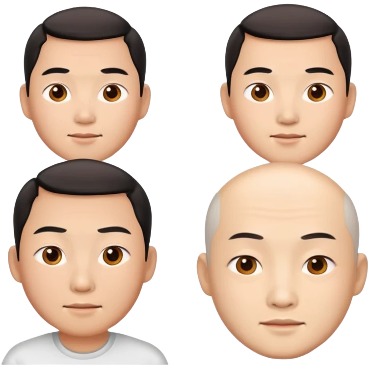 china men photorealistic emoji