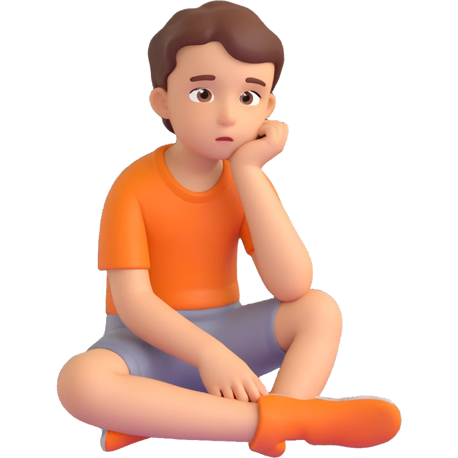 single thinking children emoji