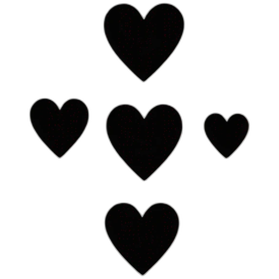 Two black hearts emoji