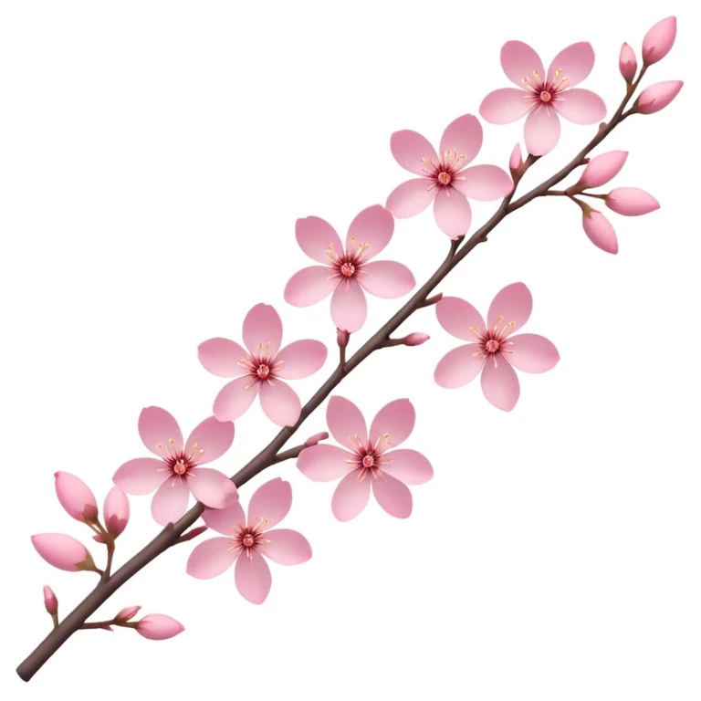 sakura branch with pastel background emoji