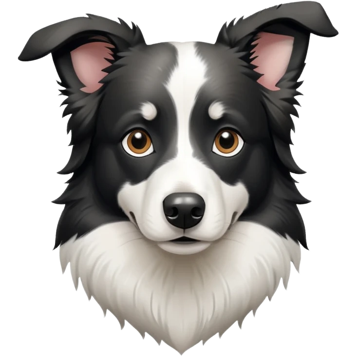 Merle border collie dog sitting emoji