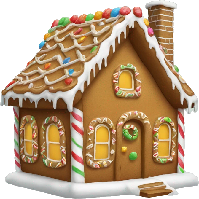 Gingerbread house emoji