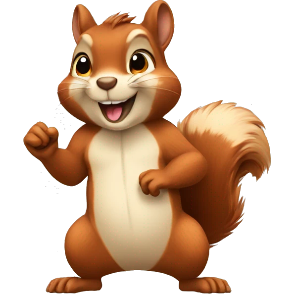 Squirrel rising middle finger  emoji