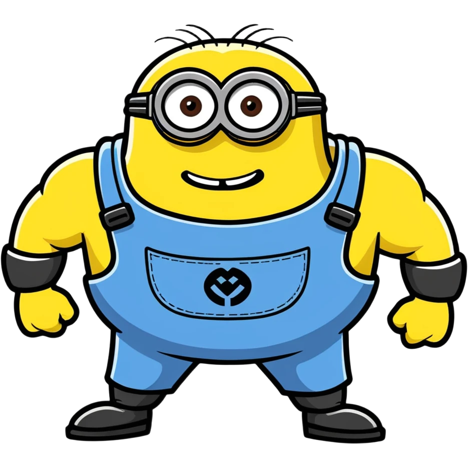 Minions with muscle emoji