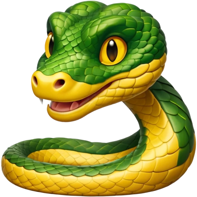 friendly snake face emoji