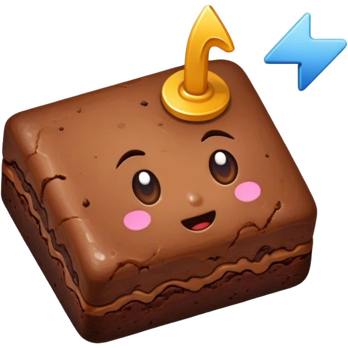 A food brownie getting points emoji