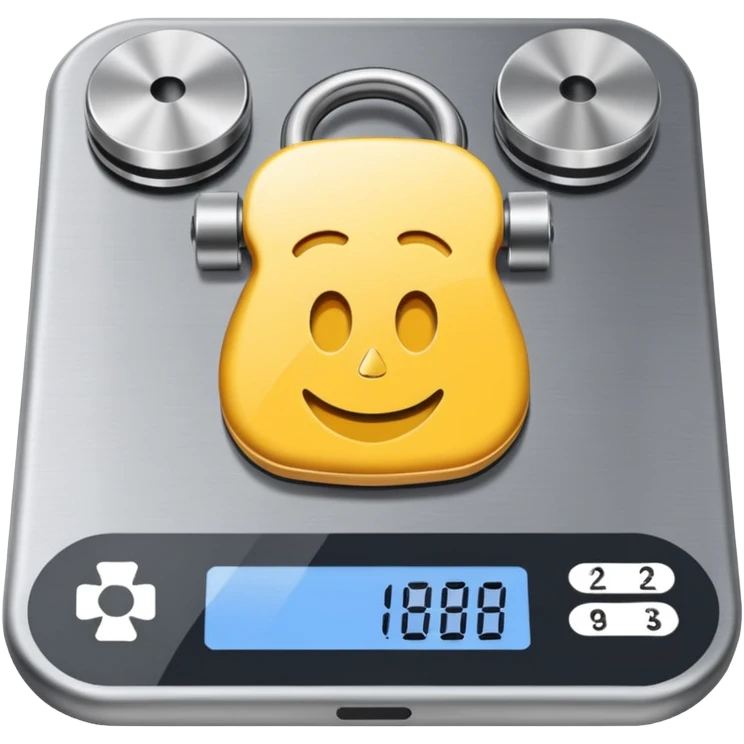 a grey weighing machine emoji