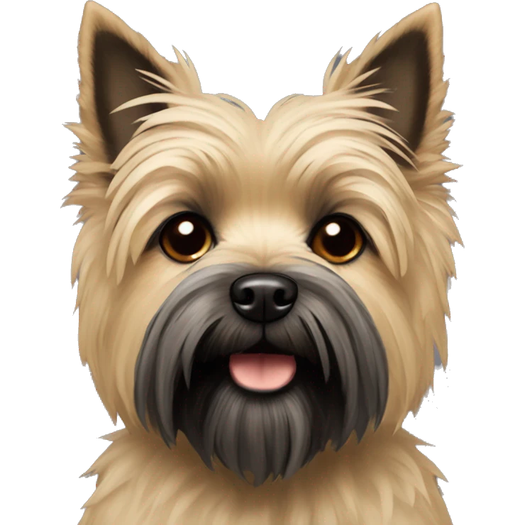 Cairn terrier with light fur with tan black on her ears
 emoji