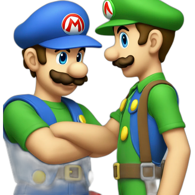 Luigi-and-mario-kissing emoji