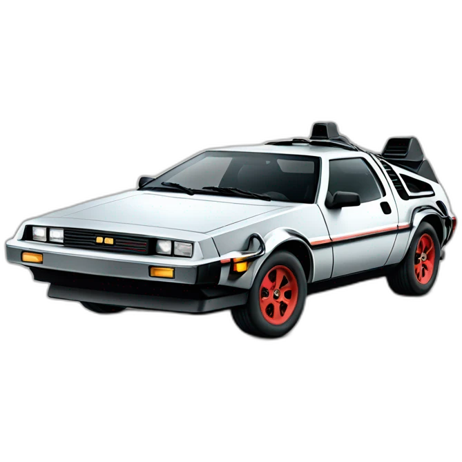 Marty McFly on car emoji