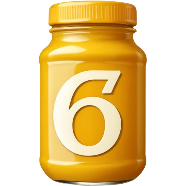 mango flavored mustard with 67 on it emoji