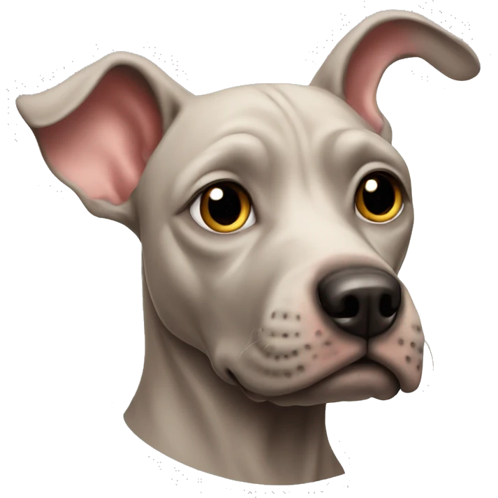 hairless dog plays poker emoji