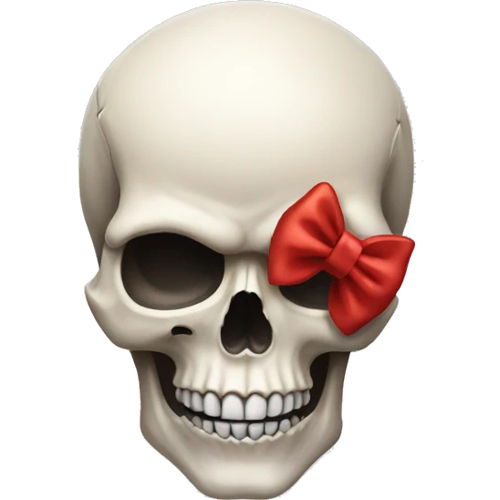Skull with bow emoji
