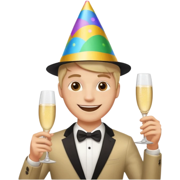 young man with a beard, happy birthday boy emoji