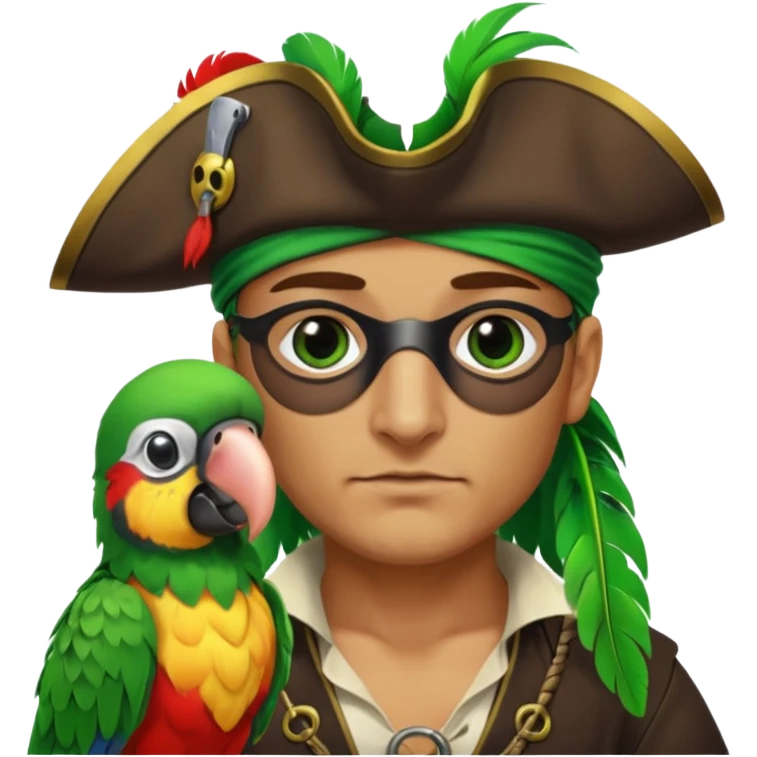 pirate and parrot emoji