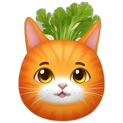 Carrot cat emoji