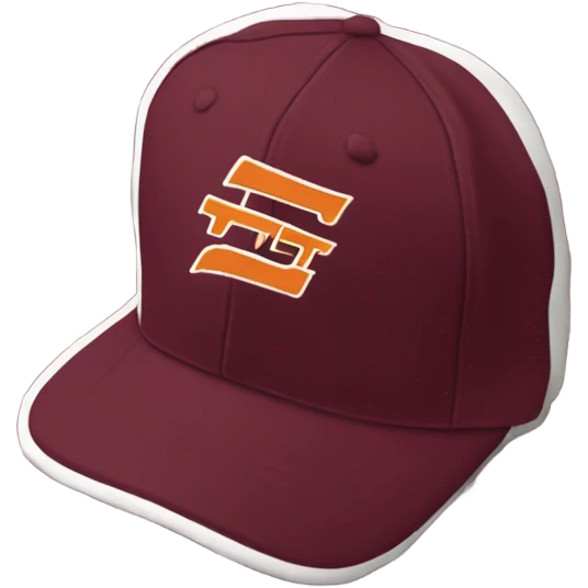 single maroon virginia tech VT baseball cap emoji