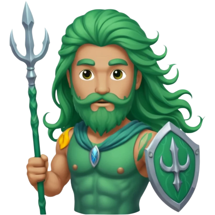 front view Poisedon emoji