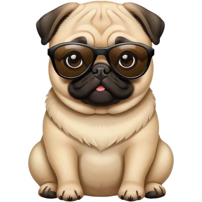 Pug with sunglasses emoji