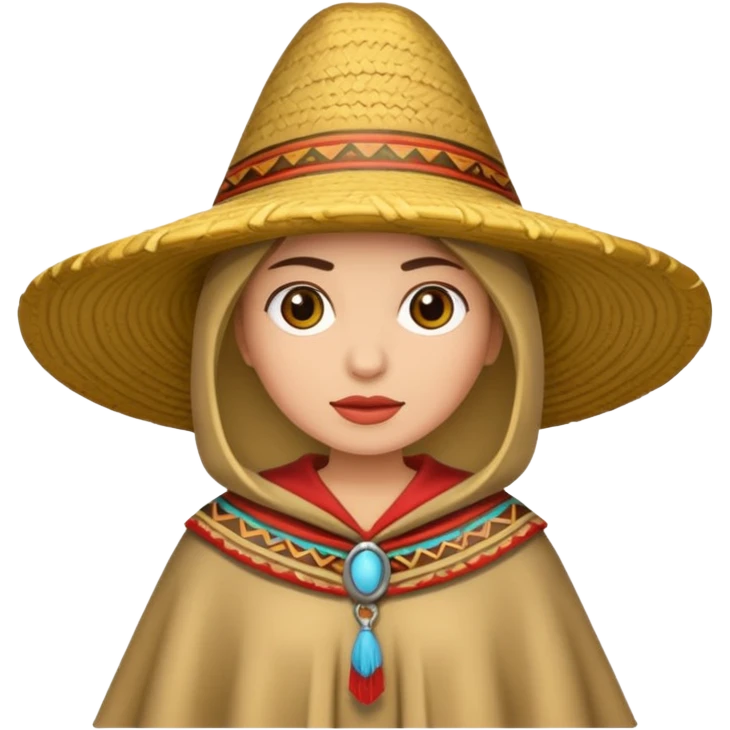 woman with pancho emoji