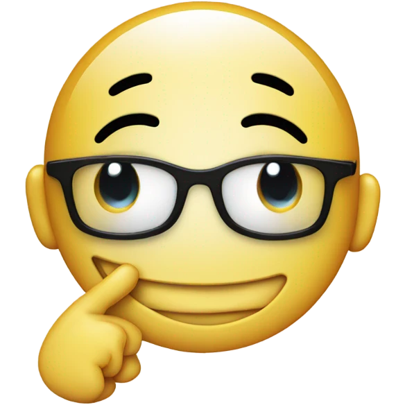 Smiley face with glasses with a middle finger  emoji