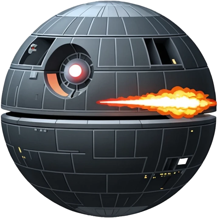 Death star firing at usa emoji