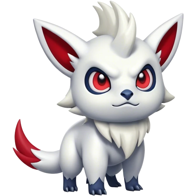 Edgy cool cute Absol-Zangoose-creature-hybrid full body  emoji