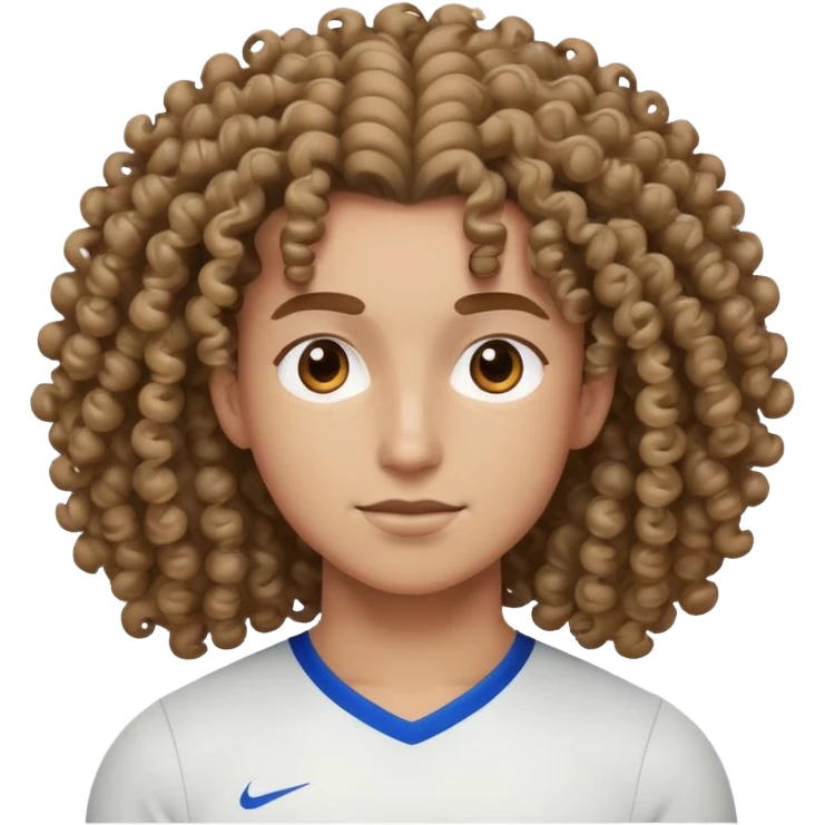 Sport curly hair  emoji