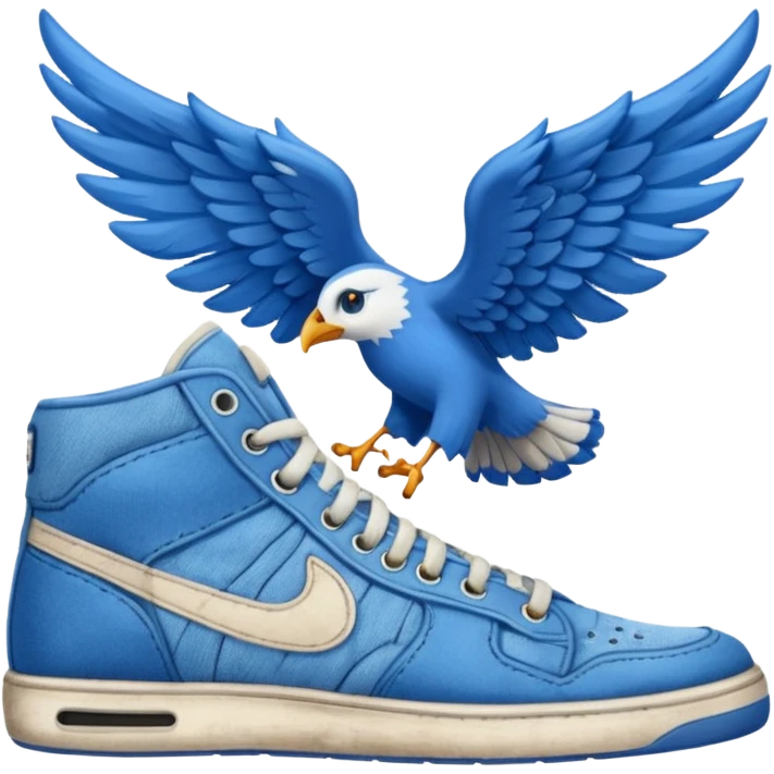 blue wing sneakers emoji
