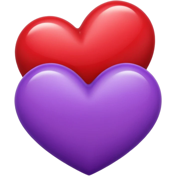 Red and purple heart emoji