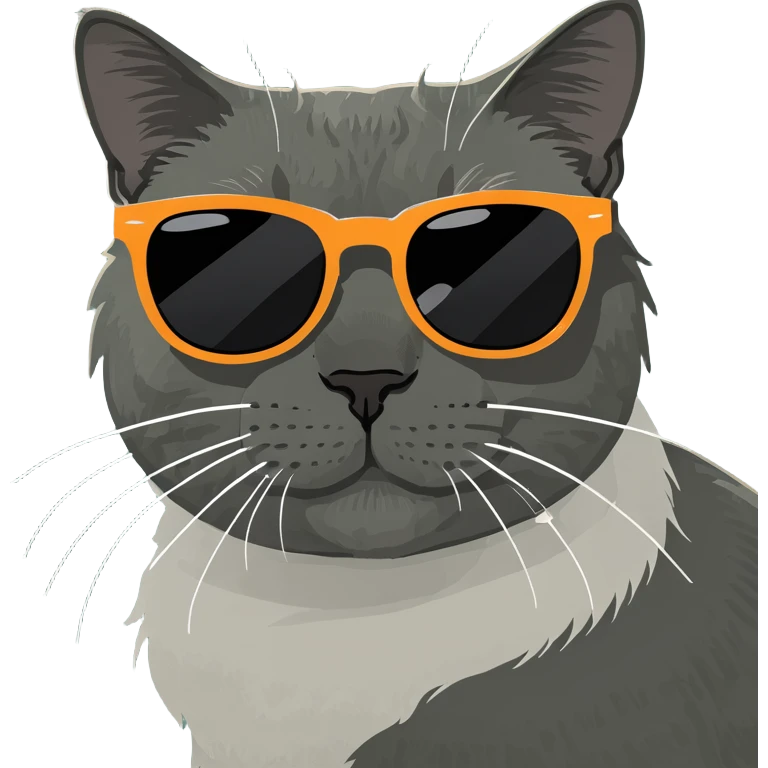 Cat with sunglasses emoji