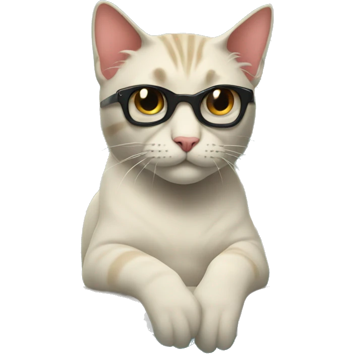 Cat at a pool party emoji