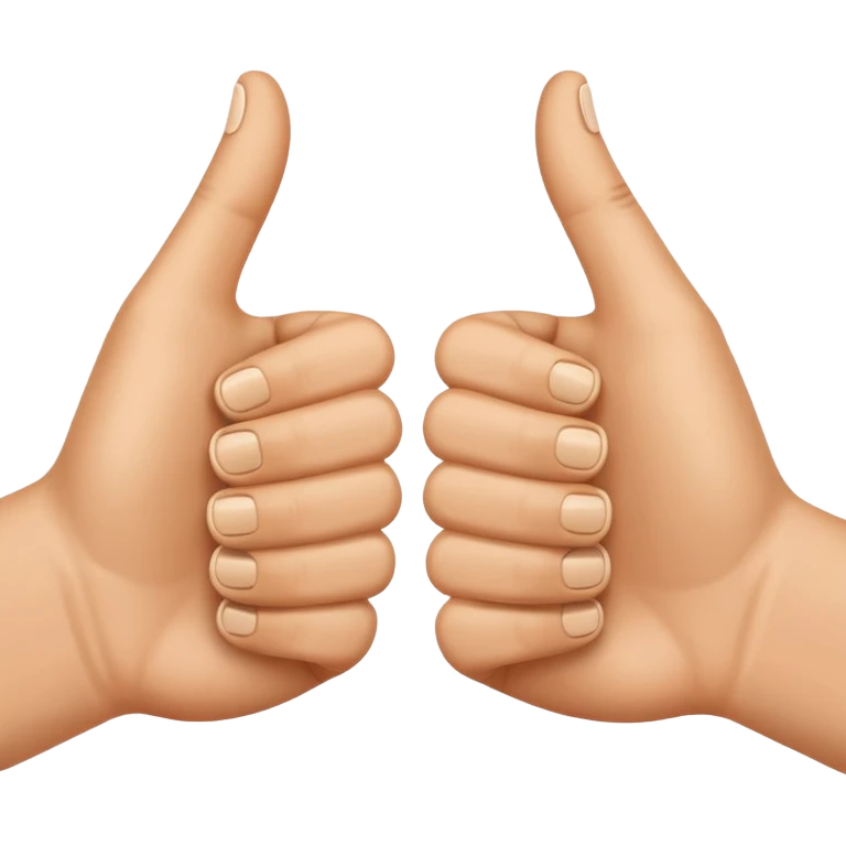 I want two tumbs up like it's done with two hands emoji