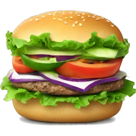raw Vegetables burger emoji