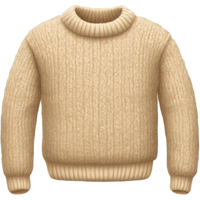 Cozy beige sweater  emoji