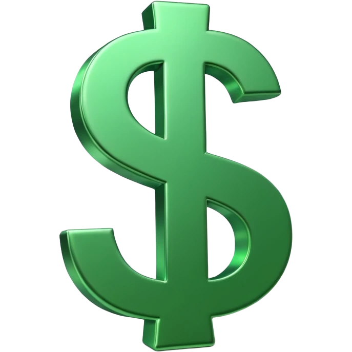 green dollar sign emoji