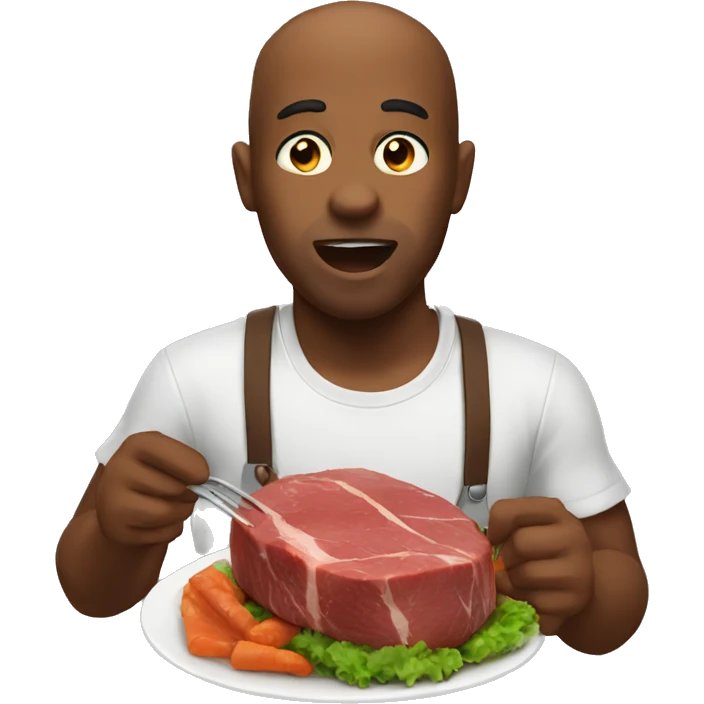 Eating meat emoji