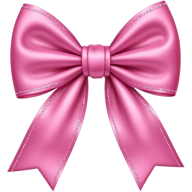 Pink bow with sparkles emoji